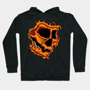 Fire skull head Hoodie